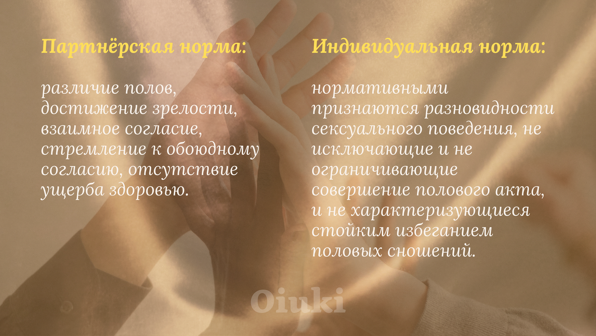 Партнерская & Индивидуальная нормы