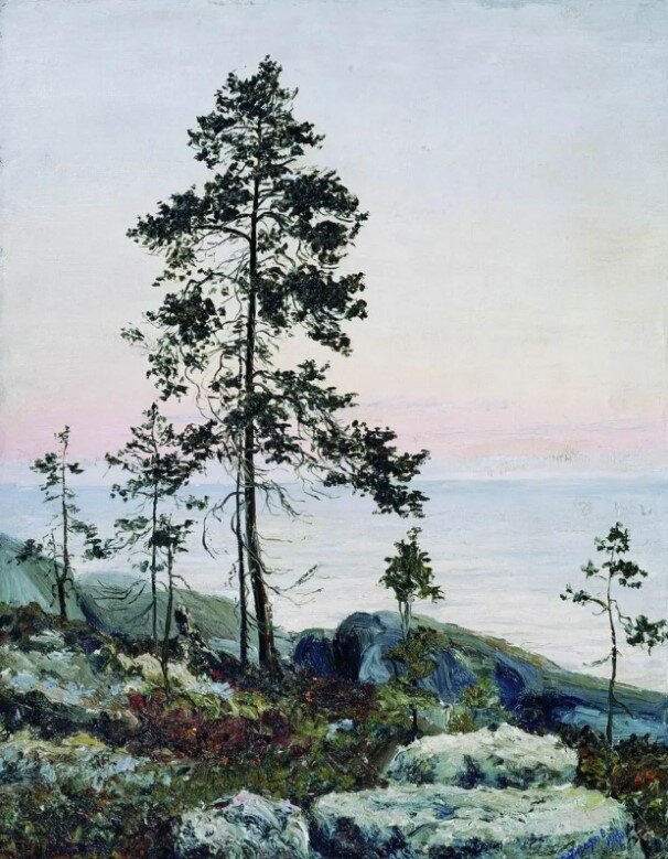 Берег Белого моря. Восход солнца. Художник Степан Писахов. Фото взято из открытых источников в сети Интернет.