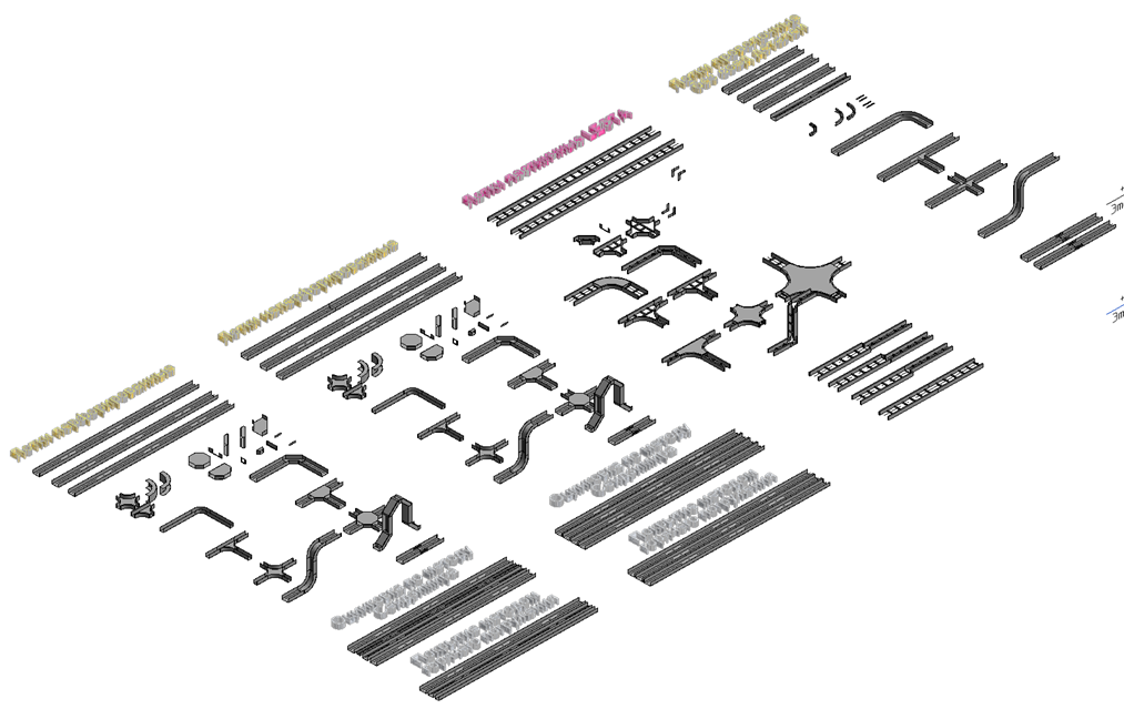 Шаблон IEK для кабельных лотков в Revit.