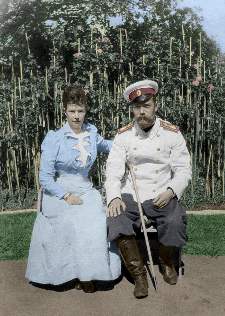 Мария Фёдоровна с сыном Николаем II 