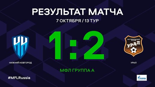 МФЛ. Нижний Новгород - Урал. Группа А. 13-й тур. Обзор