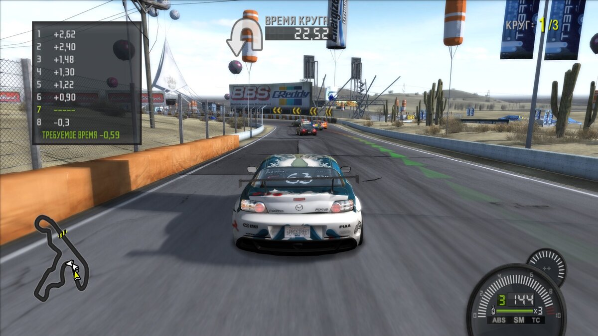 Интерфейс игры и Mazda RX-8