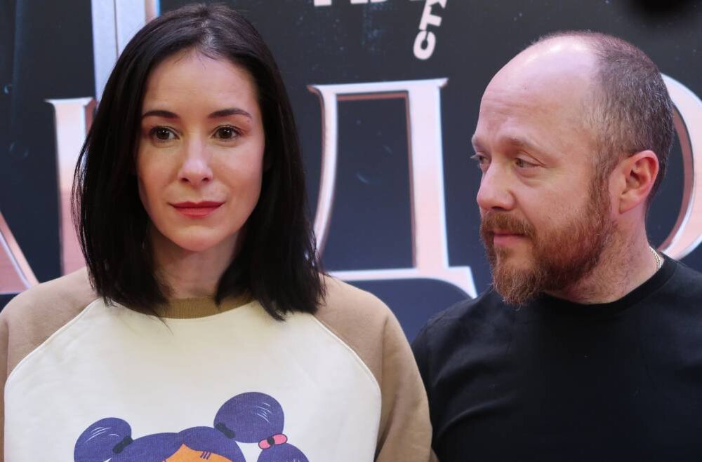    Ольга Сутулова и Евгений Стычкин на премьере сериала "Фандорин. Азазель"Фото Сергея Черных