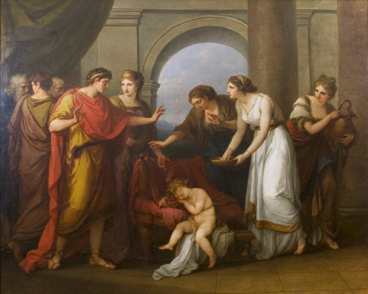Ангелика Кауфман (1741–1807) Спящий младенец Cервий Тулий
1785
Холст, масло
НИМ РАХ