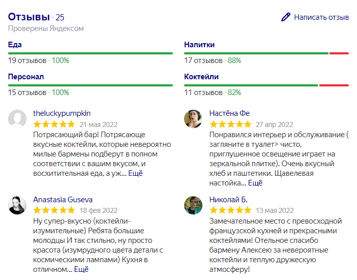 Свежие отзывы
