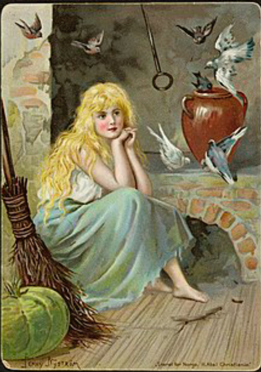 Художник: Дженни Нистрём (1890) Аскепотт — Золушка.  