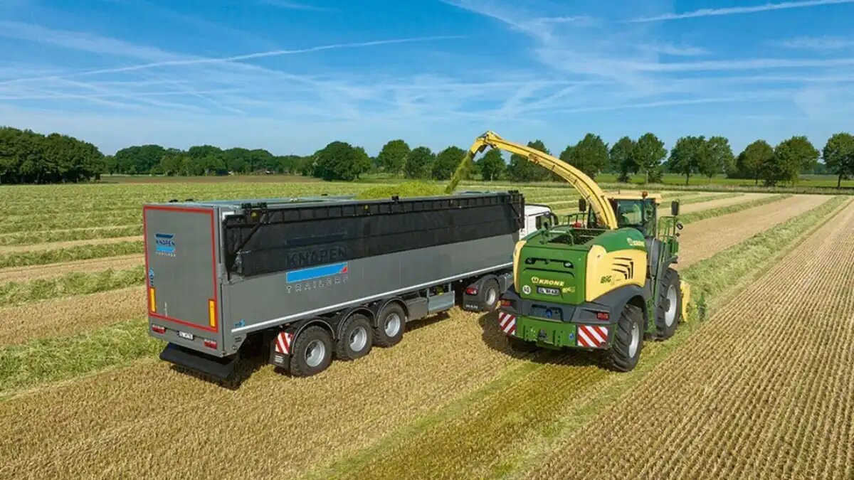 Фото: trekkeronline.nl Новый сельскохозяйственный прицеп Knapen Trailers на испытаниях