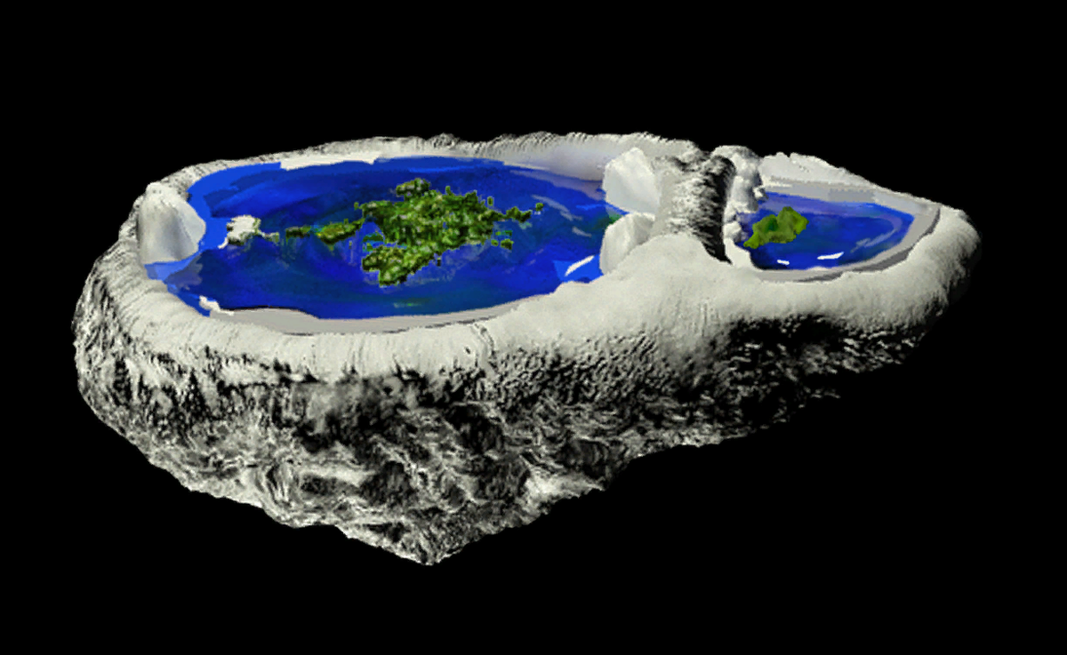 Изображение плоской земли