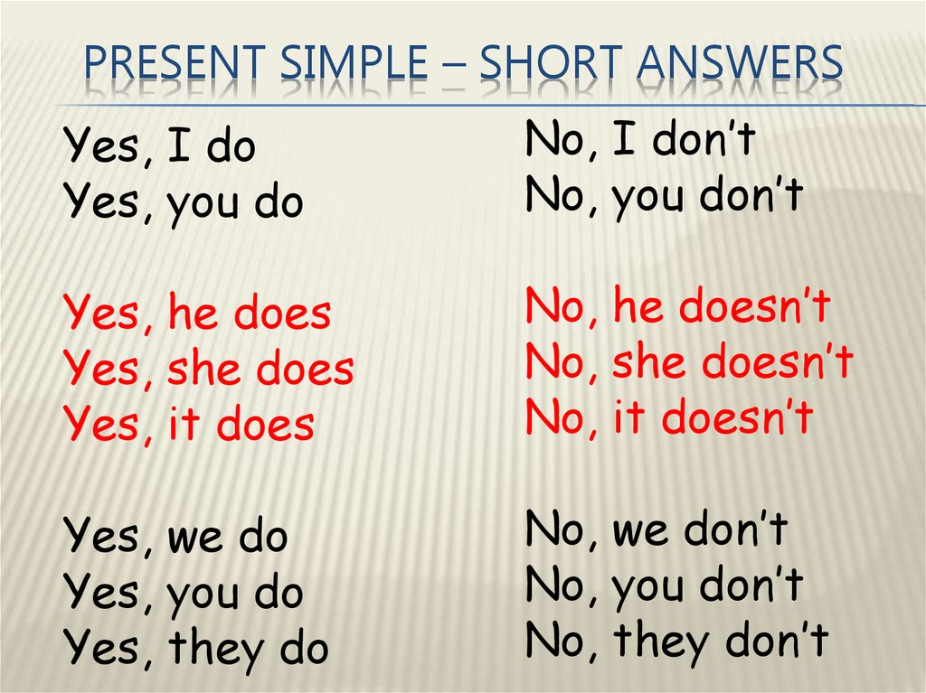 Yes he will. Как отвечать на вопросы в present simple. Краткий ответ в английском present simple. Present simple краткие ответы. Краткие ответы в презент Симпл.