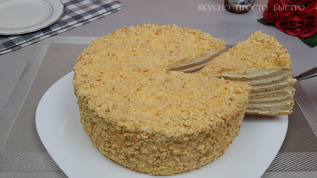 Сметанный торт — рецепт на песочной основе