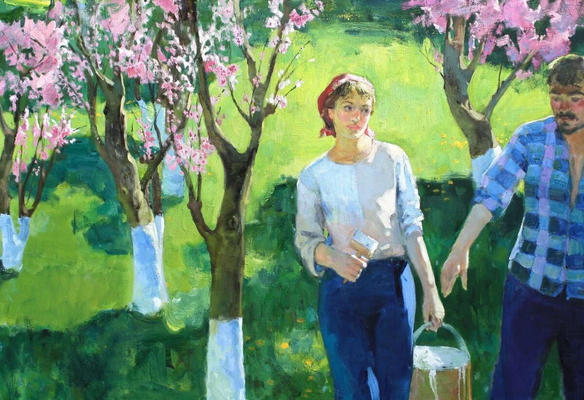 «Вешний труд». Люсинэ Туманян. Фото: личный архив художника.