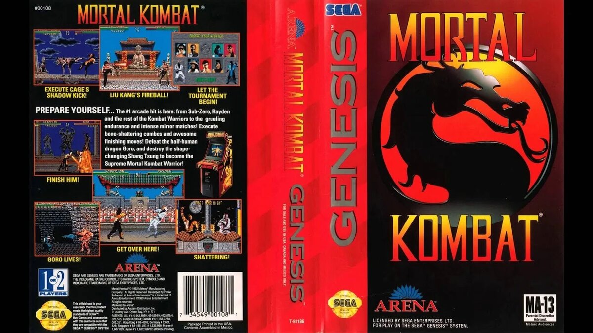 Обзор игры Mortal Kombat/Sega Genesis | OLEGыч | Дзен