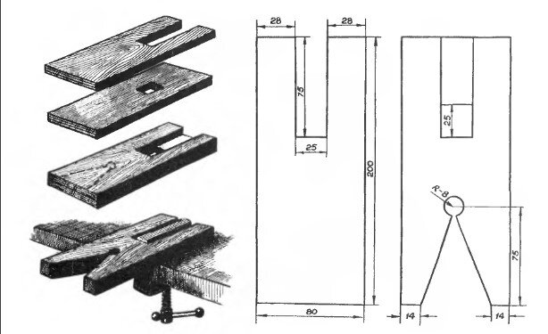 Столик-станок. Иллюстрация из журнала Сделай сам, №2 за 1990 год 