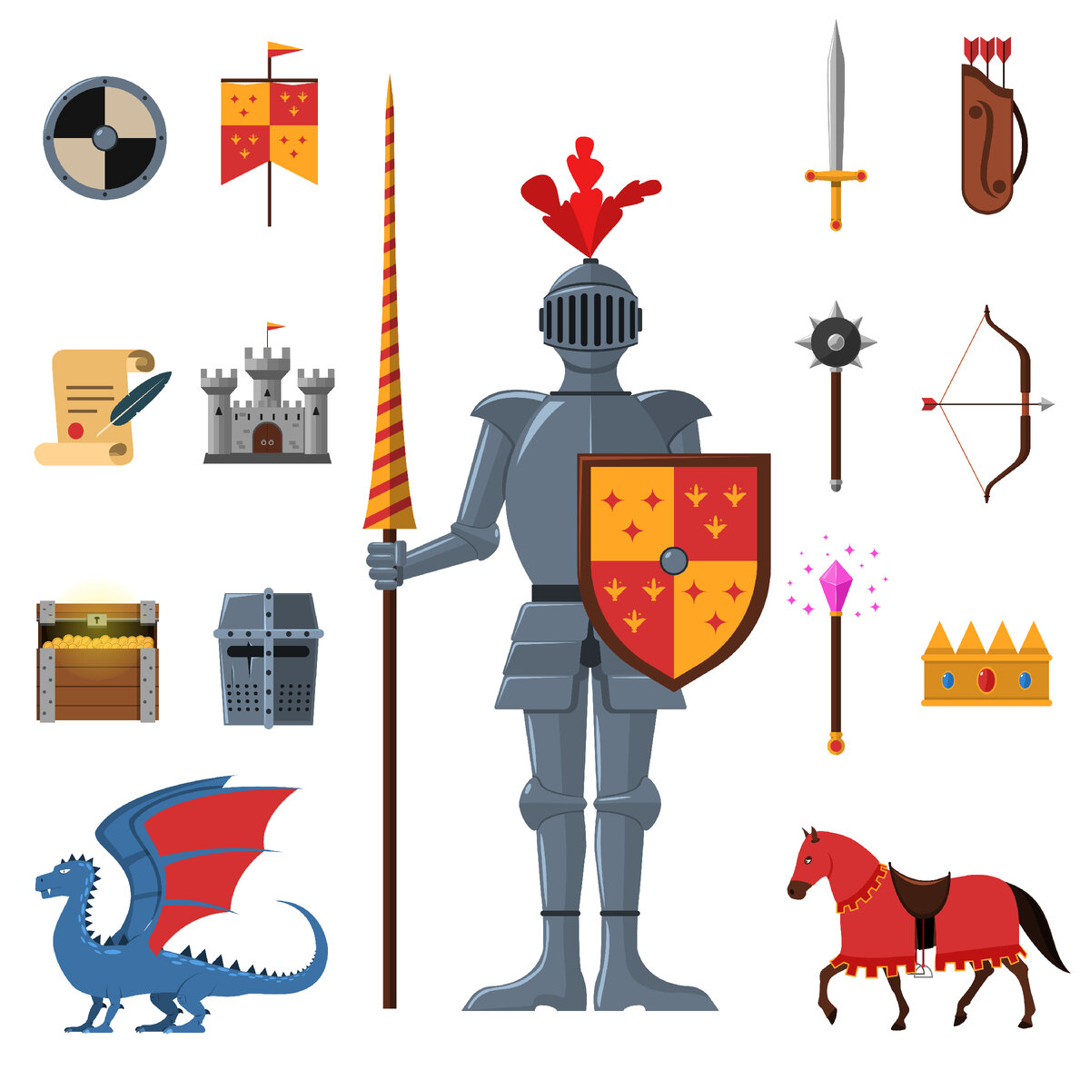 https://www.freepik.com/free-vector/medieval-kingdom-knights-flat-icons-set_2874354.htm#query=armor&position=43&from_view=keyword">Image by macrovector</a> on Freepik