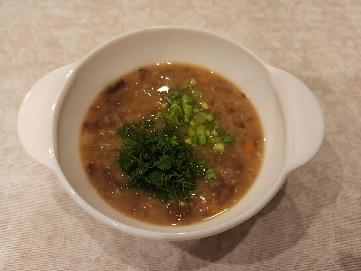 Суп с фасолью и чечевицей