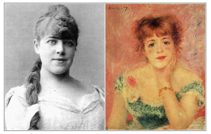 Жанны Самари в жизни и на картине Ренуара 