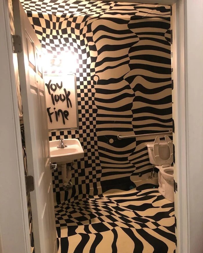 Психоделический санузел от дизайнера Ramon Orlando Trujillo⁠⁠ (страница в соц.сети Пикник https://www.picnob.com/ru/profile/ramjillio/)