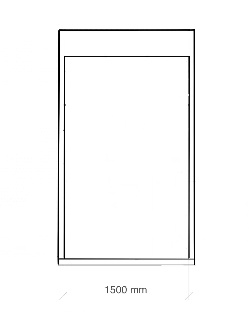 Проем у нас получился 150 см