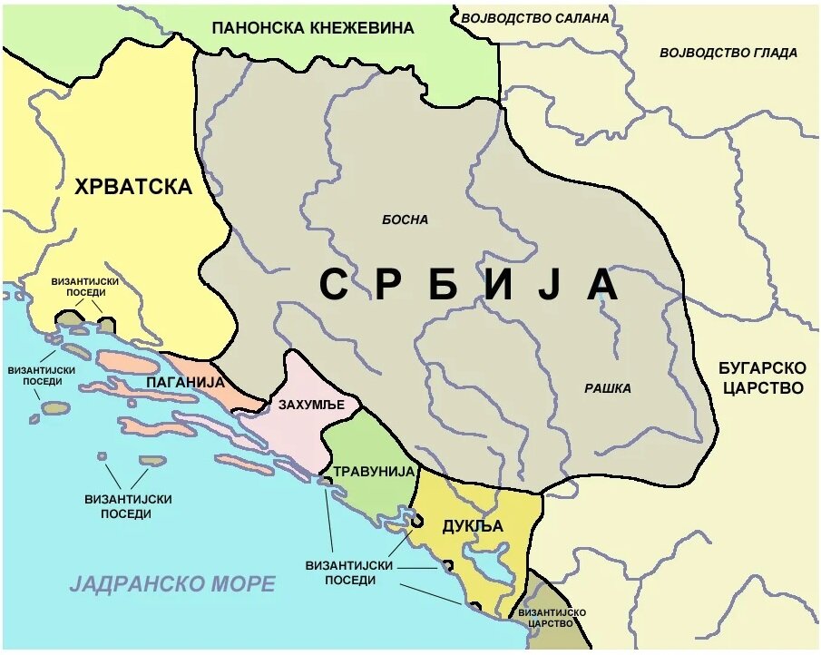 X век. Административные границы уже начинают прорисовываться.