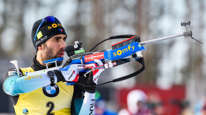 Biathlon Bjoerndalen стреляет