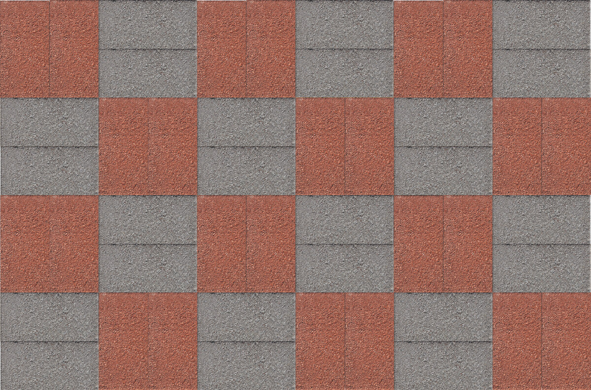 Схема укладки тротуарной плитки "Шахматка"