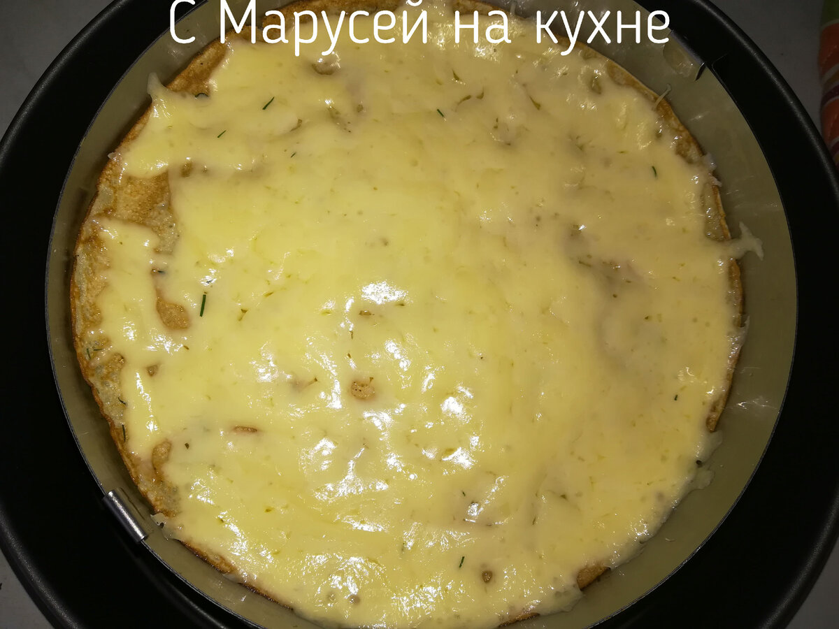 Блинный пирог с фаршем
