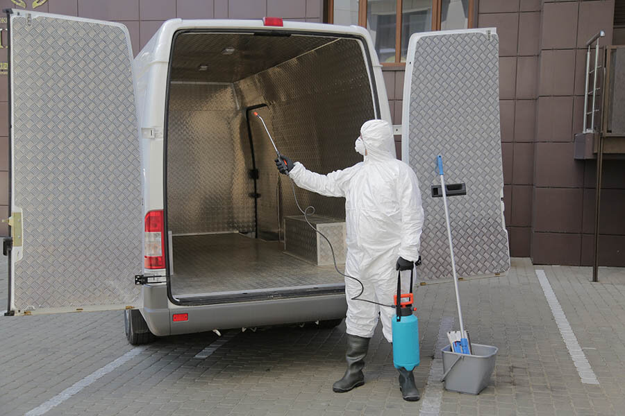    Кратко: Дезинфекция автотранспорта Константин Крунев