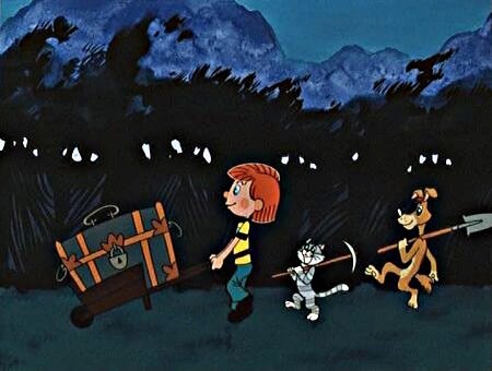 Кадр из мультфильма "Трое из Простоквашино"