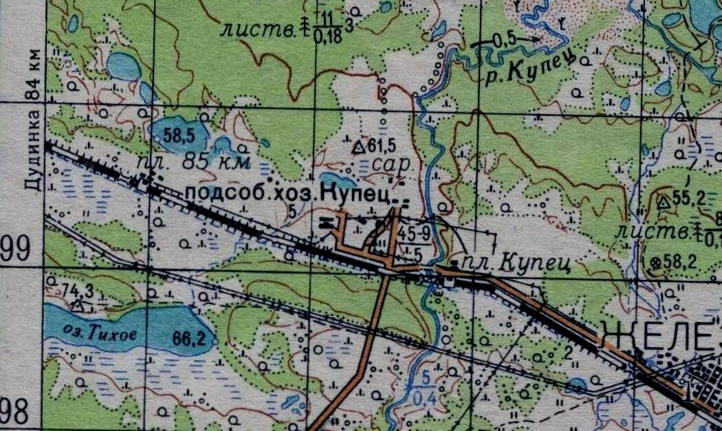 Карта 1961 года