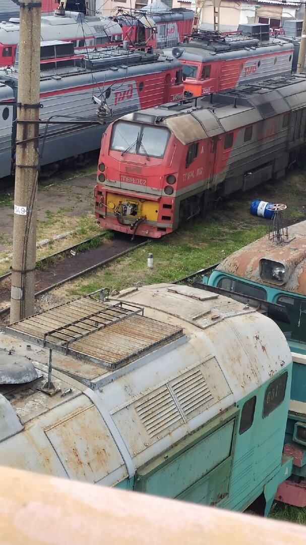 ТГ16М-002 в ТЧЭ-27 Орел, фото Андрей Орловский, группа  ВК "История железных дорог Орловщины"