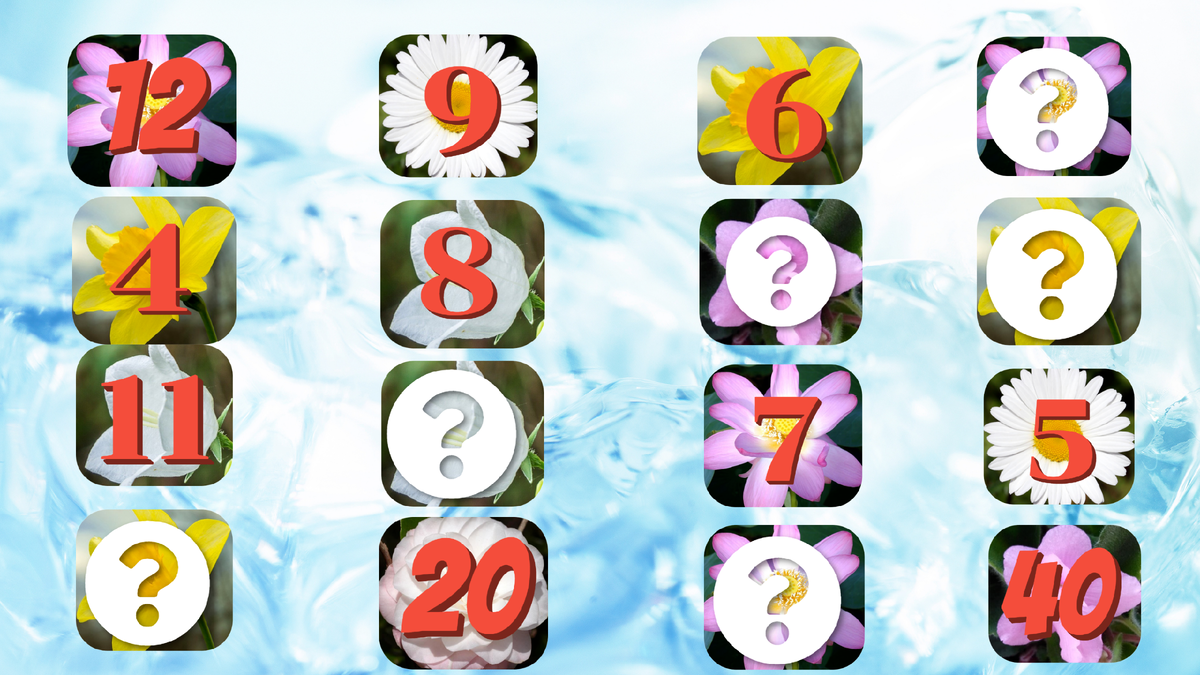 В этом тесте попробуйте найти последовательность чисел