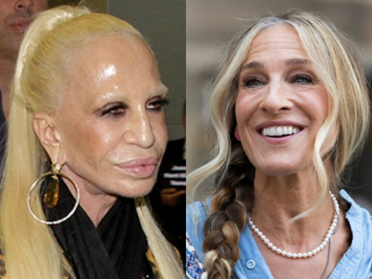 Любительница пластики Донателла Версаче и естественно стареющая Сара Джессика Паркер