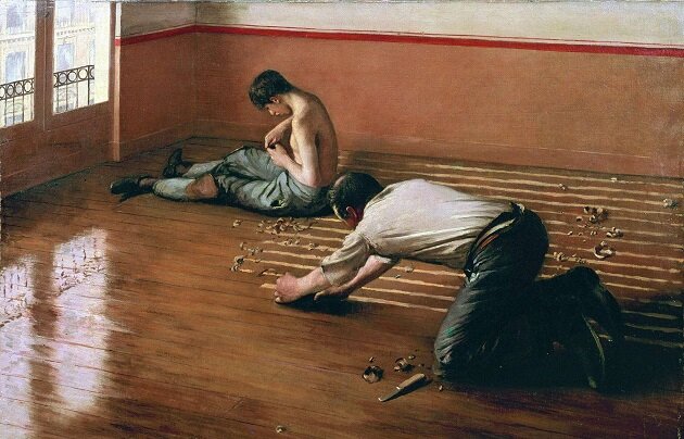 Гюстав Кайботт "Паркетчики". Фото из Интернета.