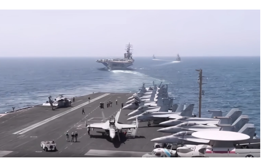 Авианосные ударные группы ВМС США проводят учения в Южно-Китайском море. 30.01.2022 г.Источник: https://riafan.ru/1598021-avianoscy-vms-ssha-proveli-ucheniya-v-yuzhno-kitaiskom-more