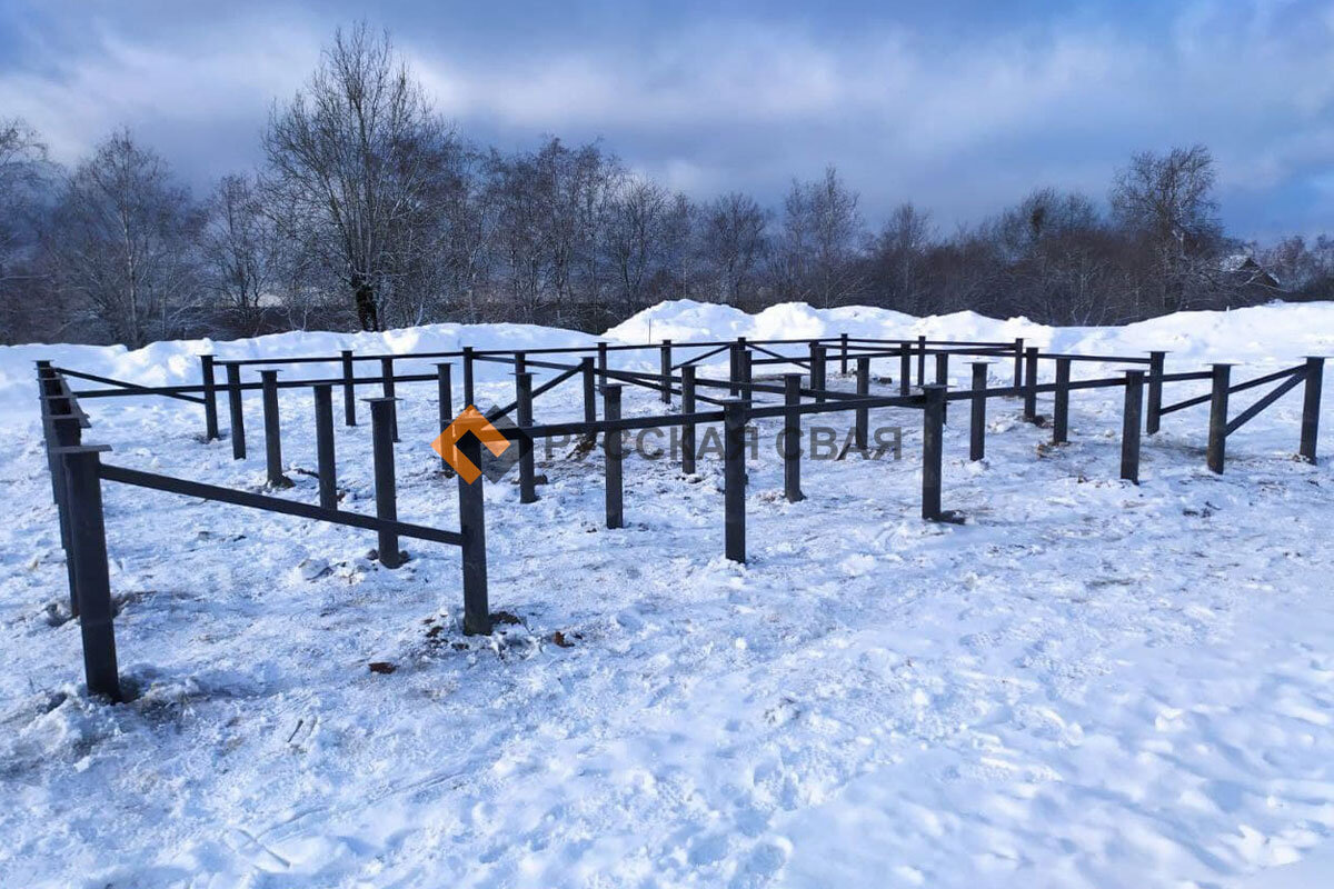 Монтаж свай в деревне Иваново