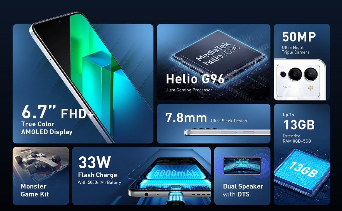 Главные особенности Infinix NOTE 12. Фото: infinixmobility.com