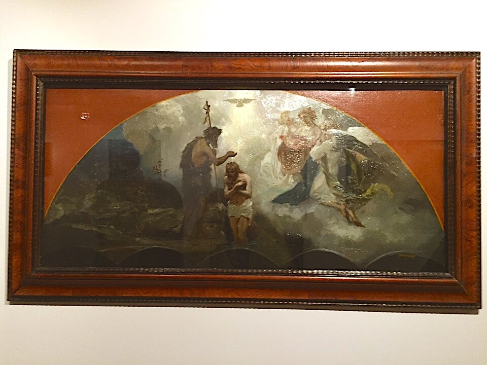 Крещение господне. 1878. Эскиз росписи северной стороны храма Христа Спасителя. Холст, масло. Русский музей