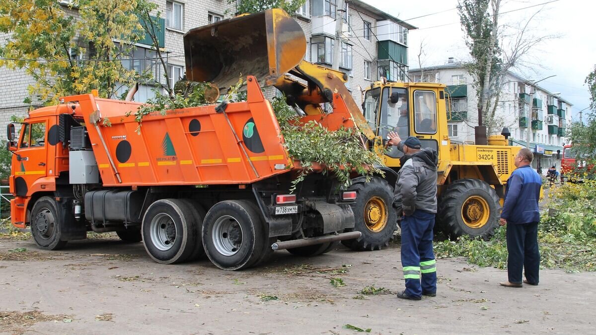    Сотрудники МЧС РФ устраняют последствия урагана в Курской области© РИА Новости / пресс-служба ГУ МЧС России по Курской области