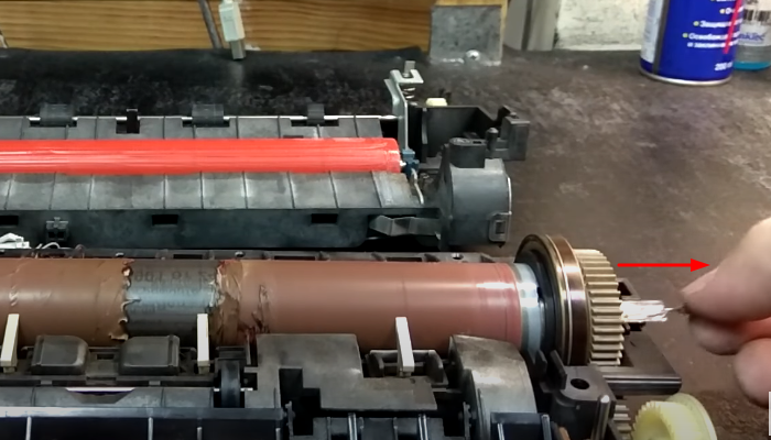 Фото 35. Собранный тефлоновый вал