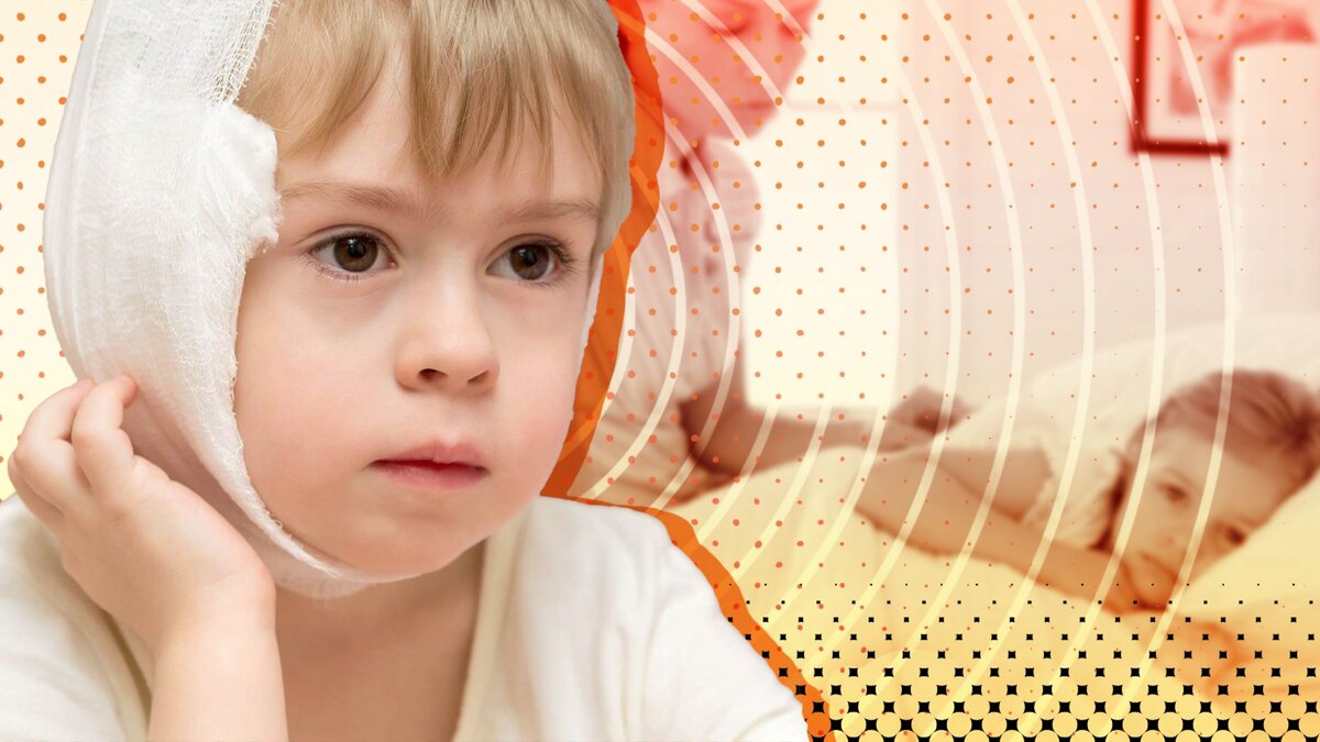 Спиртовой компресс на ухо. Уксосные примочки для ребёнка. Сухой компресс в детской стоматологии. Изображение больного ребенка с компрессом на голове.