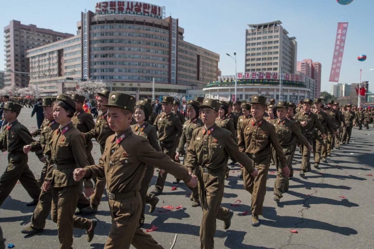    Военнослужащие Корейской народной армии.