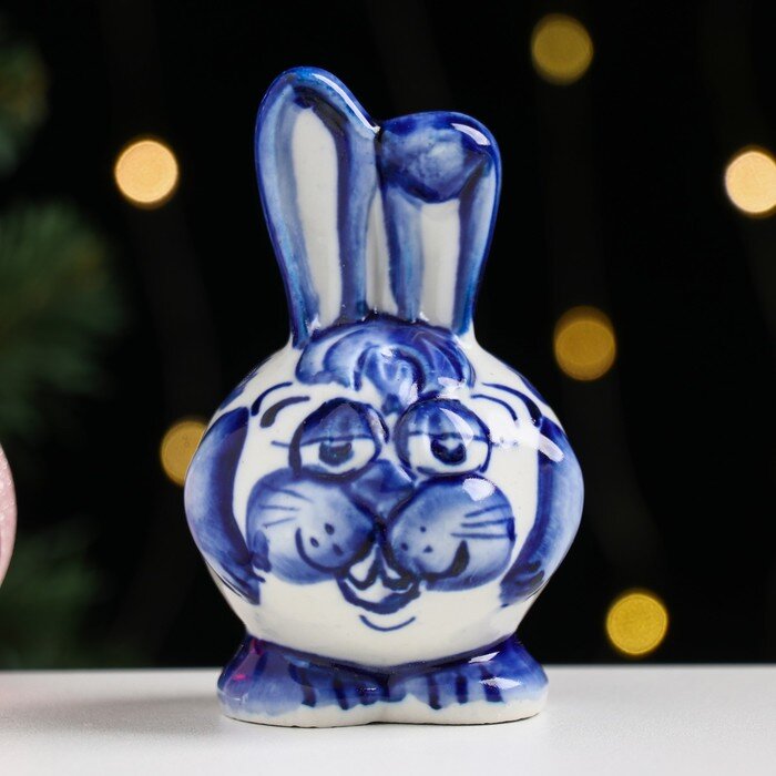 Сувенир «Кролик Эмиль», гжель