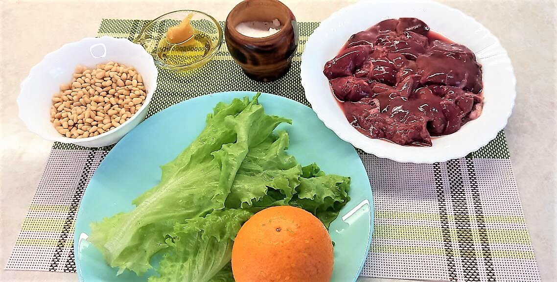 Необходимые ингредиенты для салата.