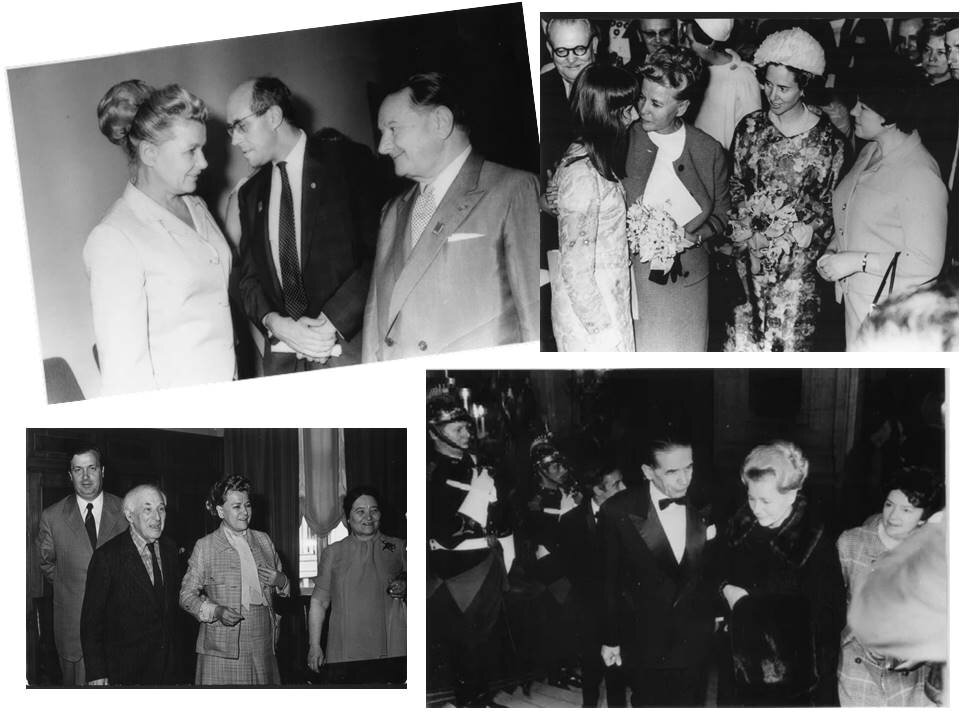 Коллаж из фото с Е.А. Фурцевой разных лет из цифрового фонда Библиотеки имени Е.А. Фурцевой