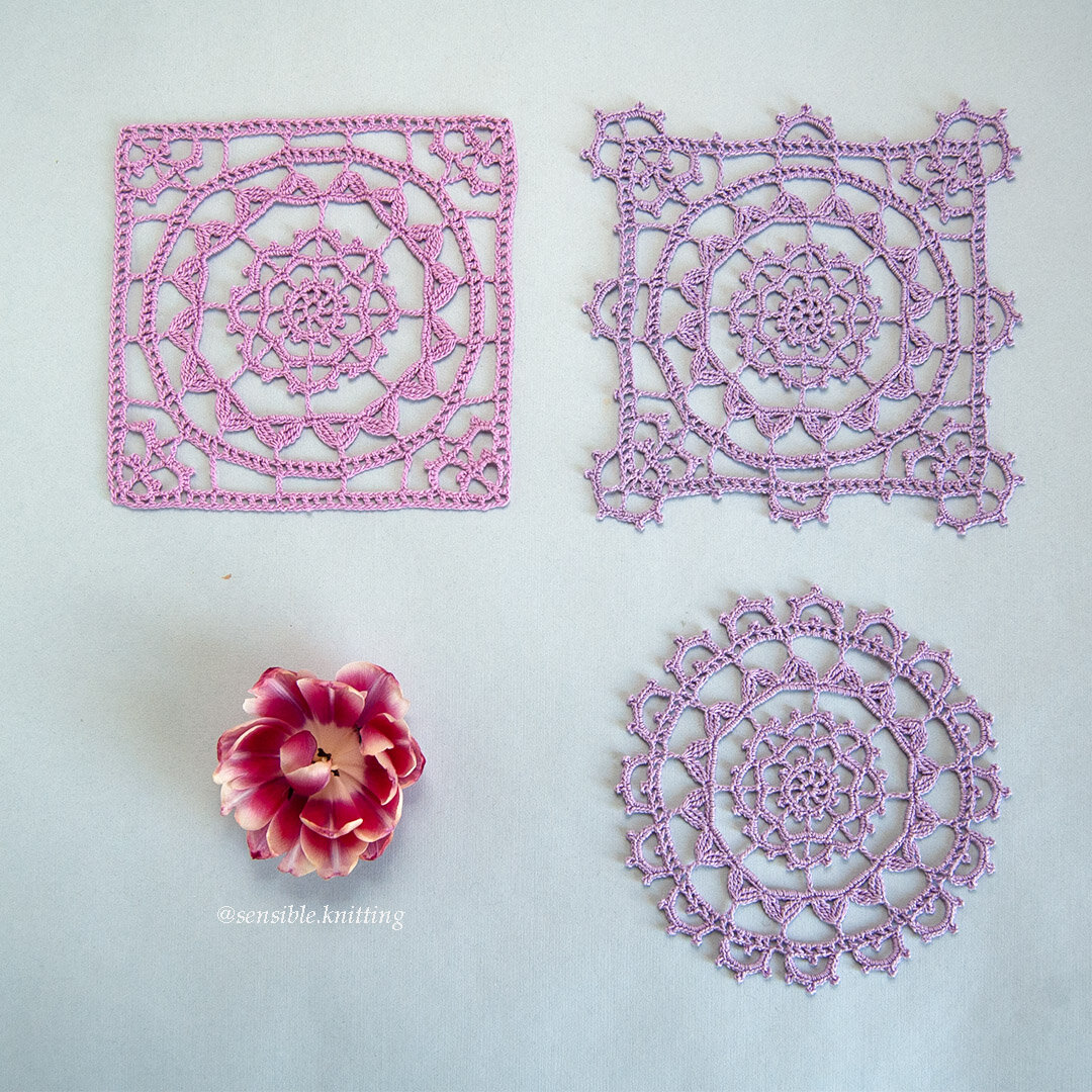 Мотивы "Лукреция" крючком. В основе - узор ретичелло по эскизу XVI в.