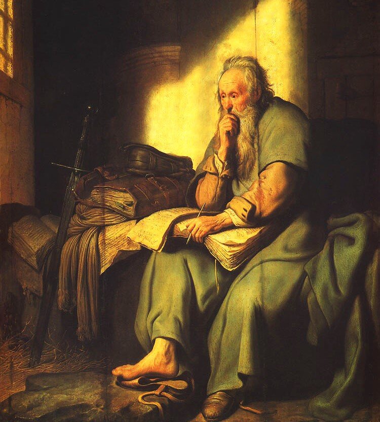 Рембрандт. Павел в темнице. 1623 г. Изображение взято в открытых источниках.