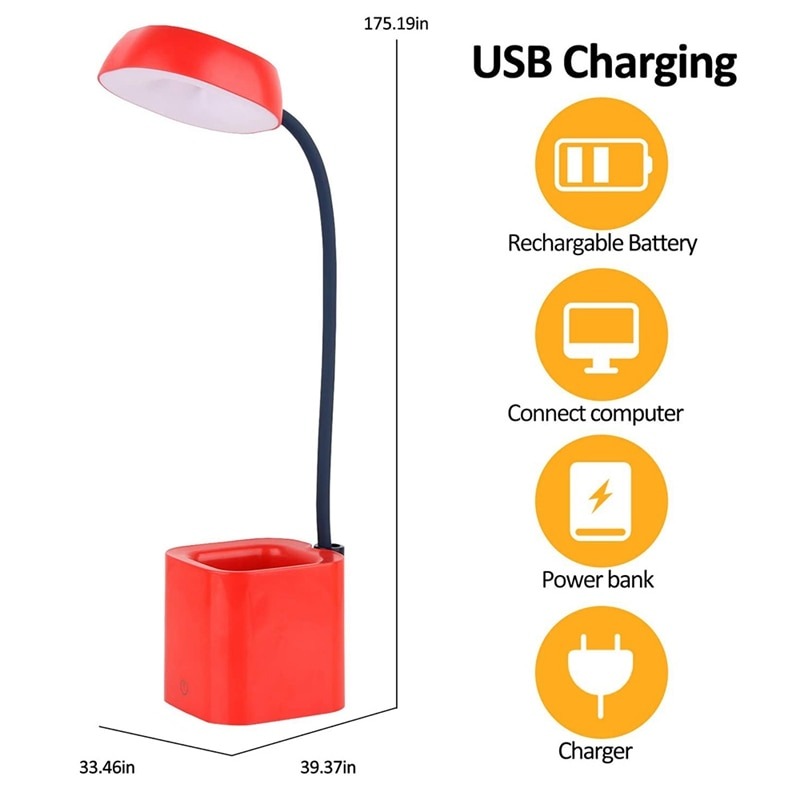 Horoz настольный светильник hl010l красный