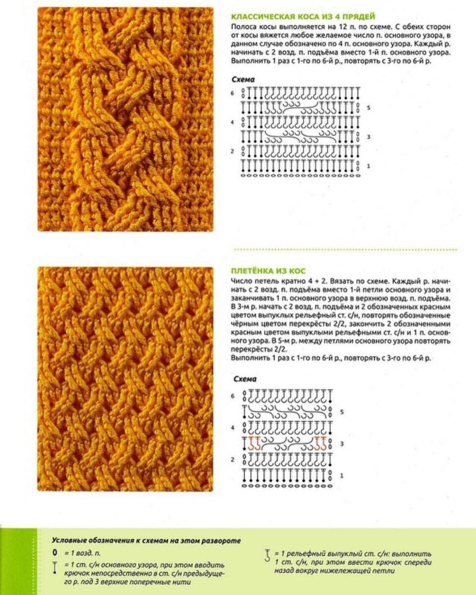 Идеи на тему «Узор-Косы крючком» () | схемы вязания крючком, схемы вязания, вязание крючком