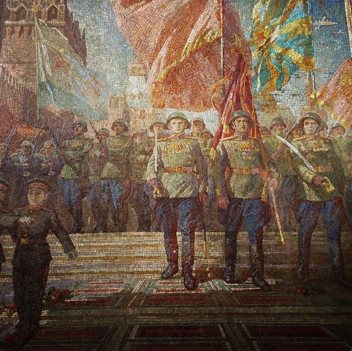 Г. Рублёв. Парад войск на Красной площади. 1948.