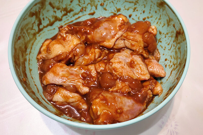 Рецепт: Куриные крылышки в медово-горчичном соусе | на сковороде